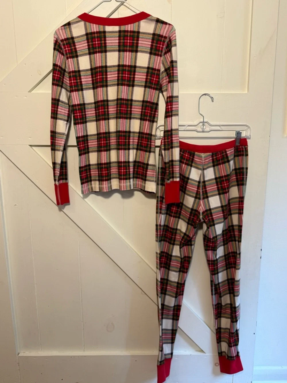 Hanna Andersson Adult‎ Small Christmas Plaid Organic Cotton Pajama Set